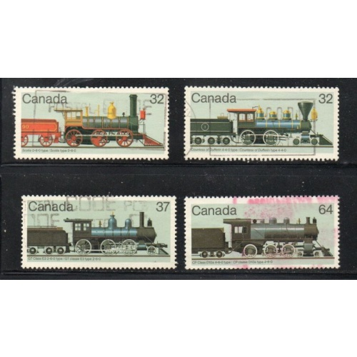 Canada  Sc 1036-1039 1984 Steam Locomotives stamp set used