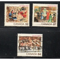 Canada  Sc 1040-1042 1984 Christmas stamp set used