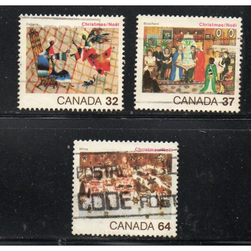 Canada  Sc 1040-1042 1984 Christmas stamp set used