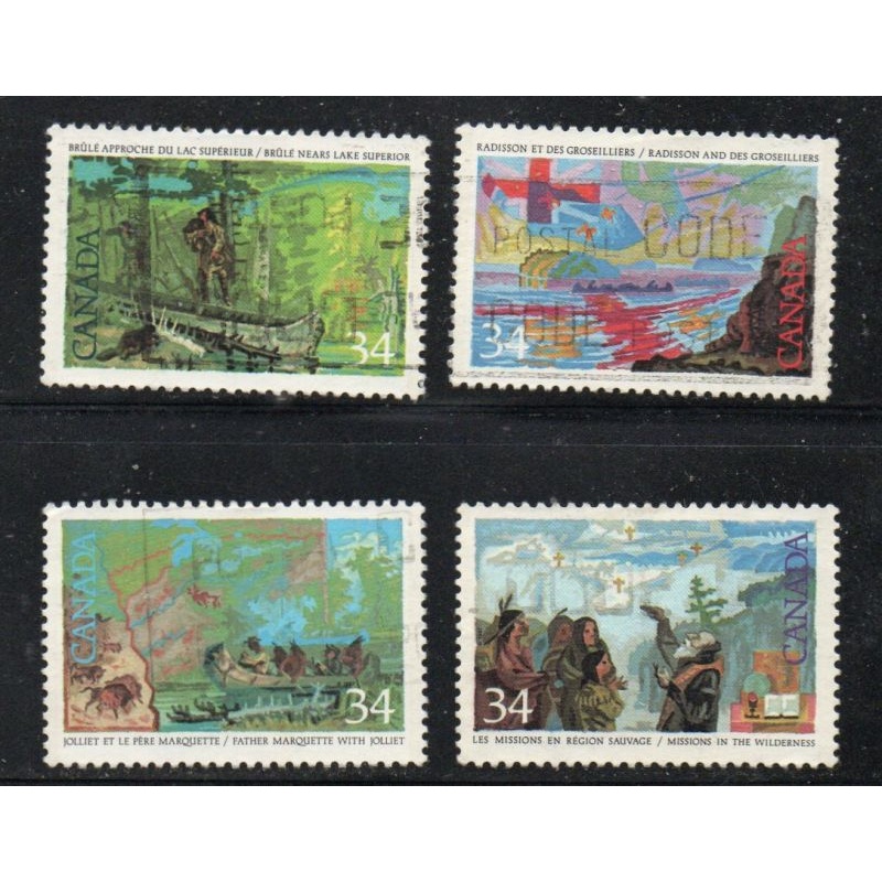 Canada Sc 1126-1129 1987 Explorers stamp set used