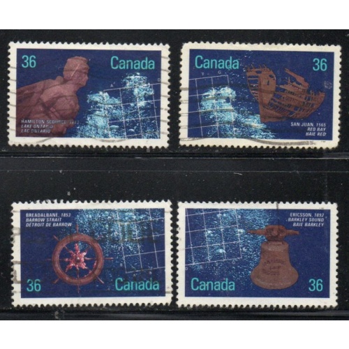 Canada Sc 1141-1144 1987 Shipwrecks stamp set used