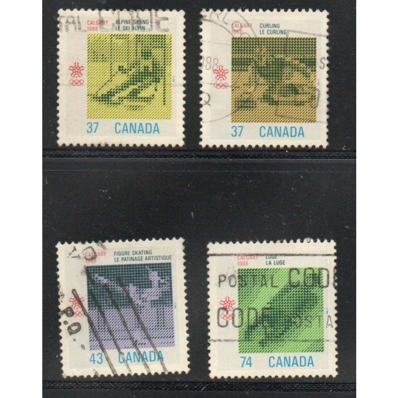 Canada Sc 1195-1198 1988 Calgary Olympics stamp set used