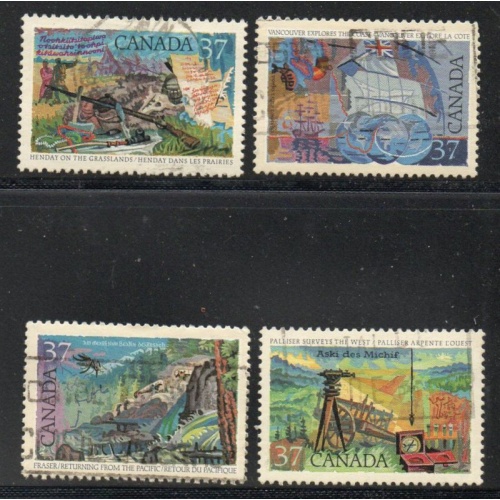 Canada Sc 1199-1202 1988 Explorers stamp set used