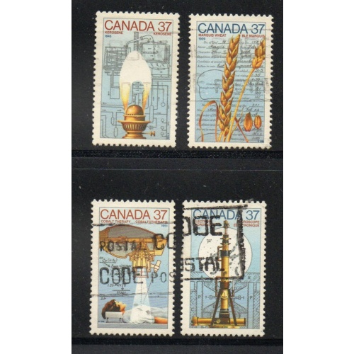 Canada Sc 1206-1209 1988 Canadian Inventions stamp used