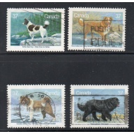 Canada Sc 1217-1220 1988 Dogs stamp used