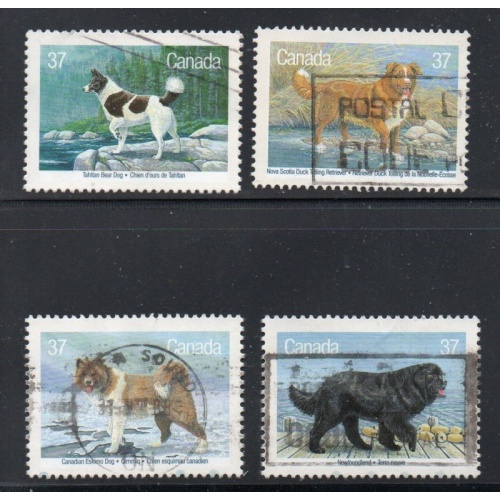 Canada Sc 1217-1220 1988 Dogs stamp used
