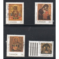 Canada Sc 1222-1225 1988 Christmas stamp used