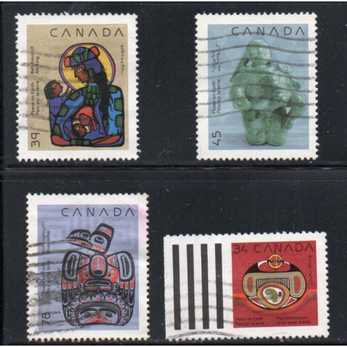 Canada Sc 1294-1298 1990 Christmas stamp set used