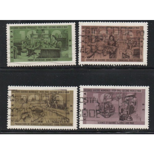 Canada Sc 1298-1301  1991  WW II events stamp set used