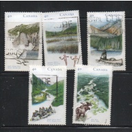 Canada Sc 1321-1325  1991 Canadian Rivers stamp set used