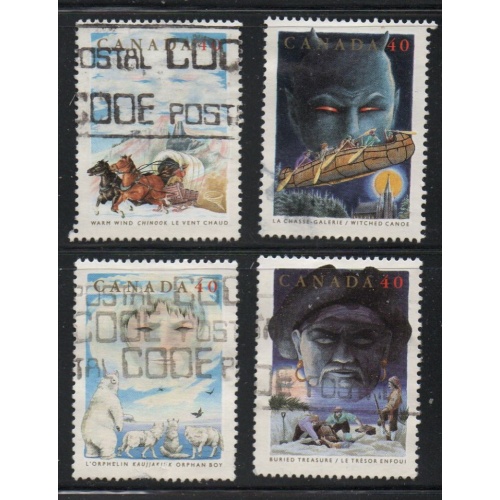 Canada Sc 1334-1337  1991 Canadian Folklore stamp set used