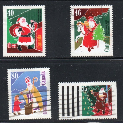 Canada Sc 1339-1342  1991 Christmas stamp set used