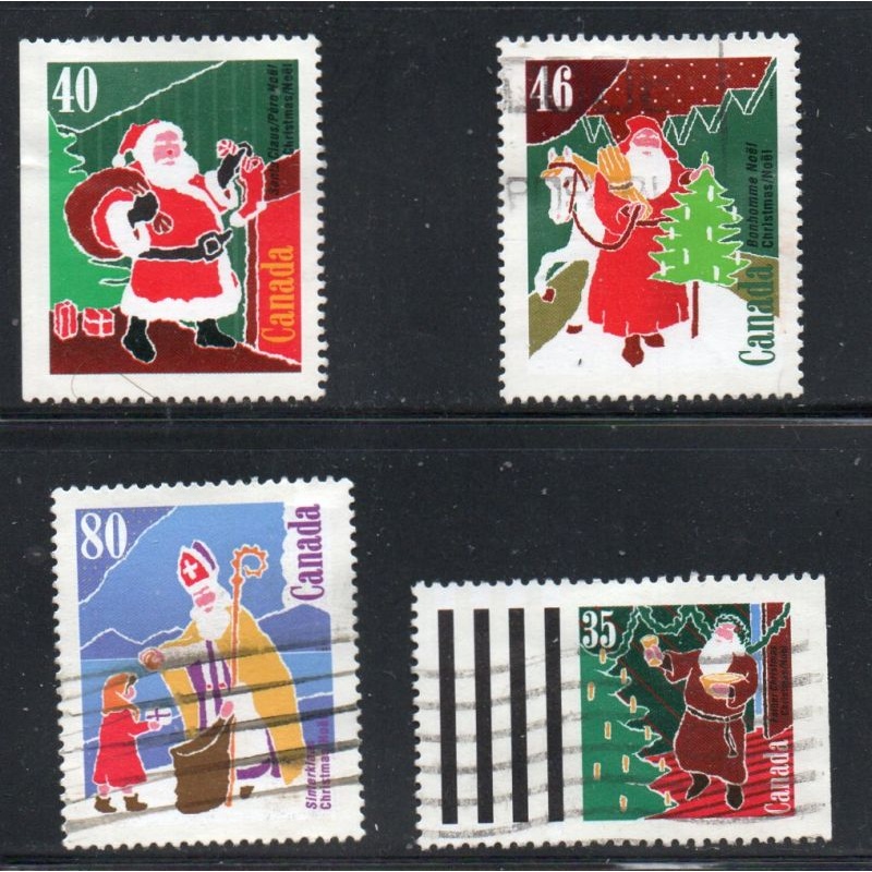 Canada Sc 1339-1342  1991 Christmas stamp set used