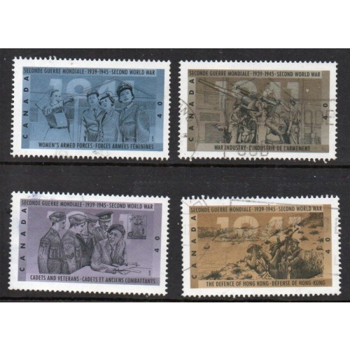 Canada Sc 1345-1348  1991  WW II events stamp set used