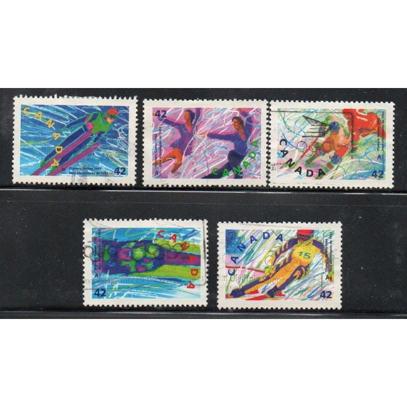 Canada Sc 1399-1403 1992 Winter Olympics stamp set used