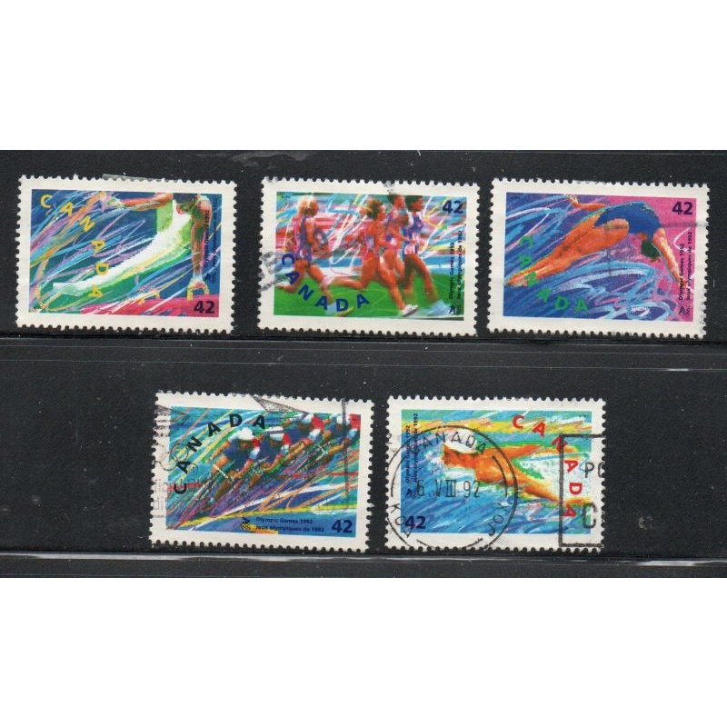 Canada Sc 1414-1418 1992 Summer Olympics stamp set used