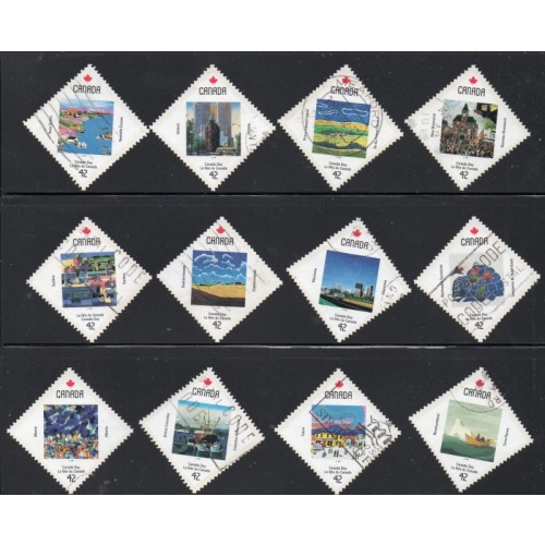 Canada Sc 1420-1431 1992 Canada Day stamp set used
