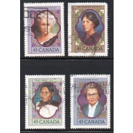 Canada Sc 1456-1459 1993 Famous Women stamp set used