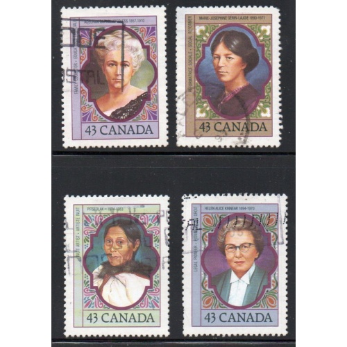 Canada Sc 1456-1459 1993 Famous Women stamp set used