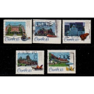 Canada Sc 1467-1471 1993 CPR Hotels stamp set used