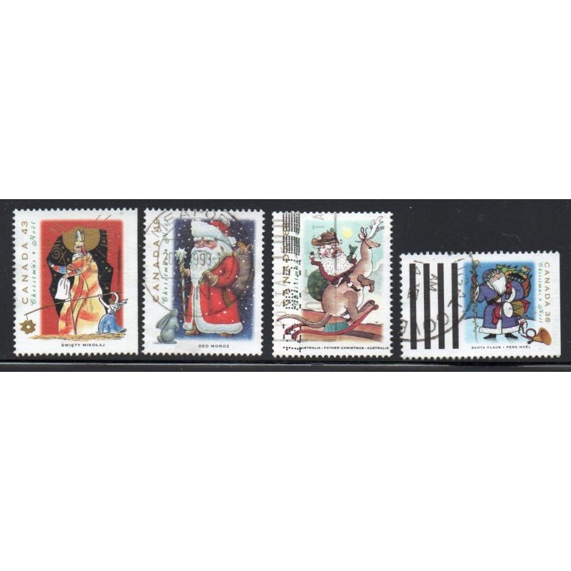 Canada Sc 1499-1502 1993 Christmas stamp set used