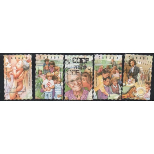Canada Sc 1523a-1523e 1994 Year of the Family stamp set used