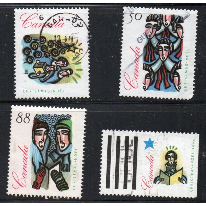 Canada Sc 1533-1536 1994 Christmas stamp set used