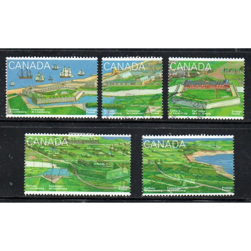 Canada Sc 1547-1551 1995 Fortress of Louisbourg stamp set used