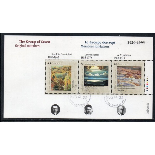 Canada Sc 1559-1561 1995 Group of 7 stamp  souvenir sheets used