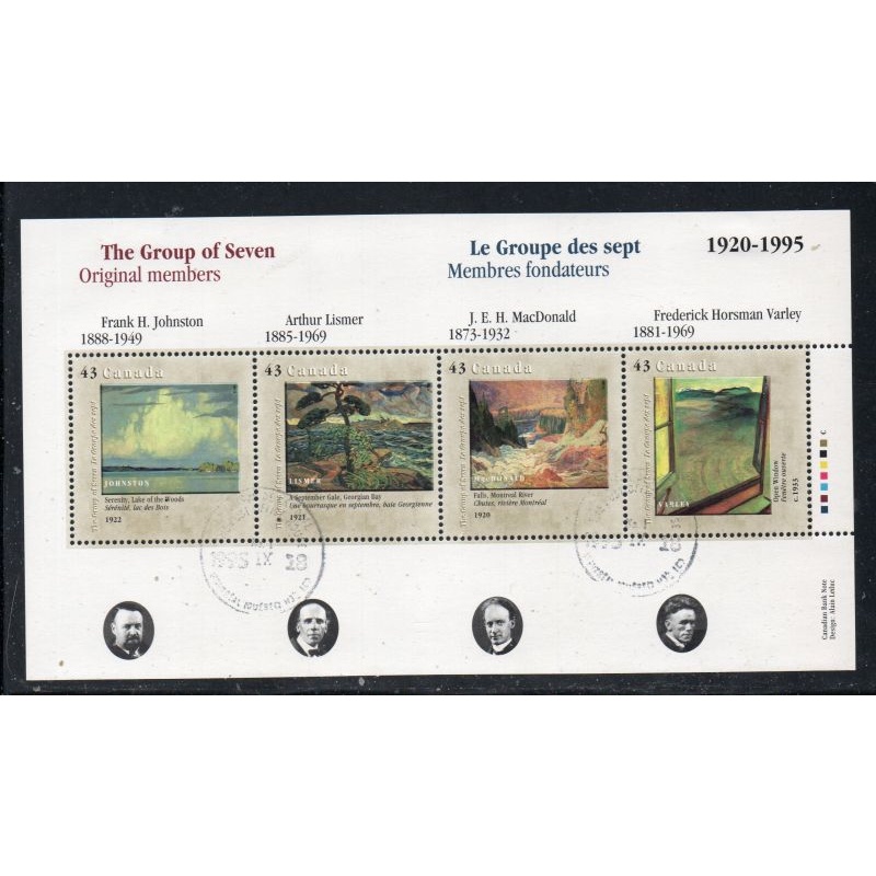 Canada Sc 1559-1561 1995 Group of 7 stamp  souvenir sheets used