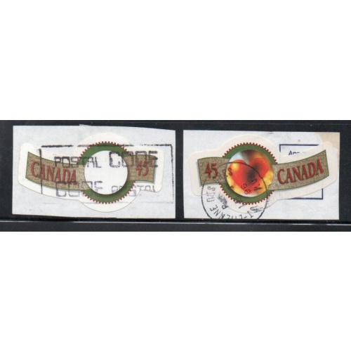 Canada Sc 1568-1569 1995 Greetings stamp set used
