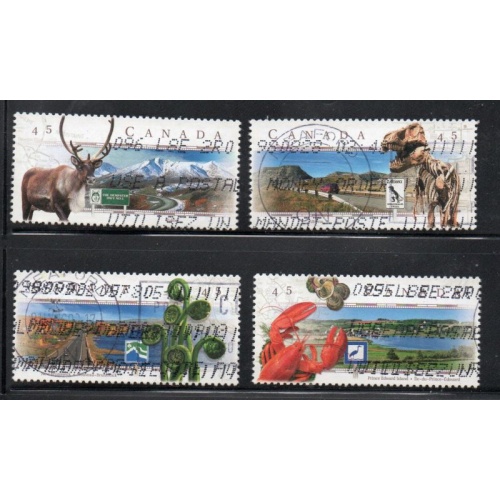 Canada Sc 1739-1742 1998 Roadside Attractions stamp set used