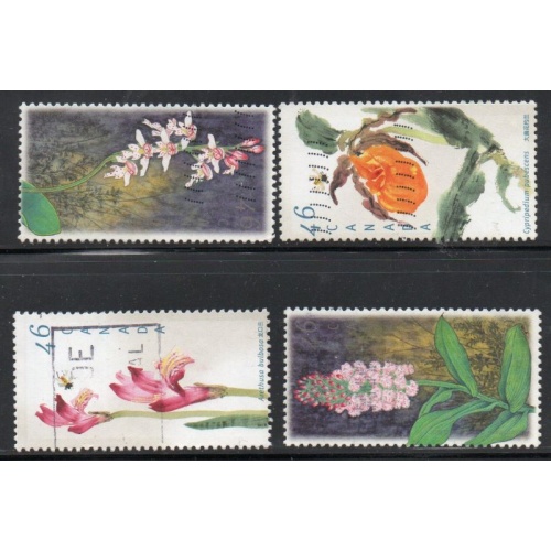 Canada Sc 1787-1790 1999 Orchids stamp set used