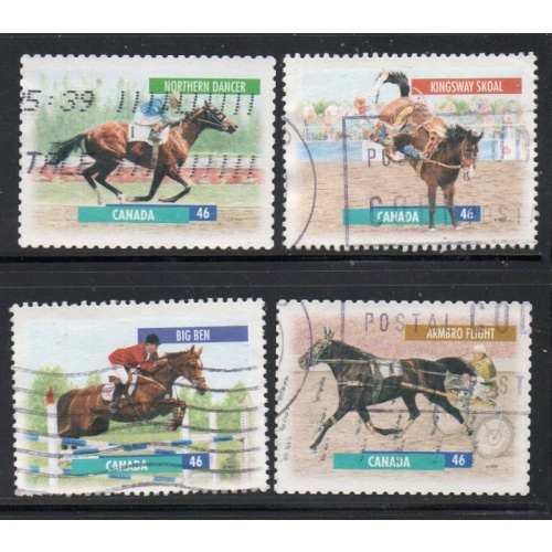 Canada Sc 1791-1794 1999 Horses stamp set used
