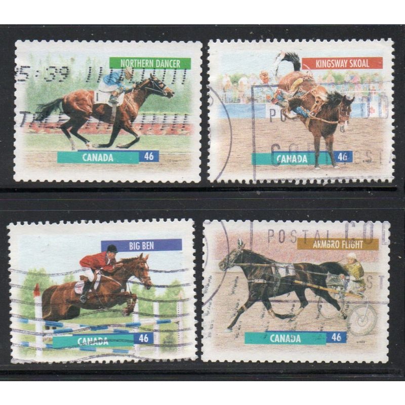 Canada Sc 1791-1794 1999 Horses stamp set used