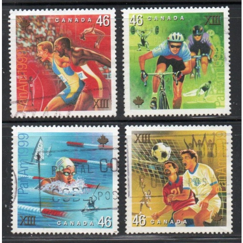Canada Sc 1801-1804 1999 Pan American Games stamp set used