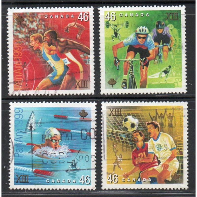 Canada Sc 1801-1804 1999 Pan American Games stamp set used