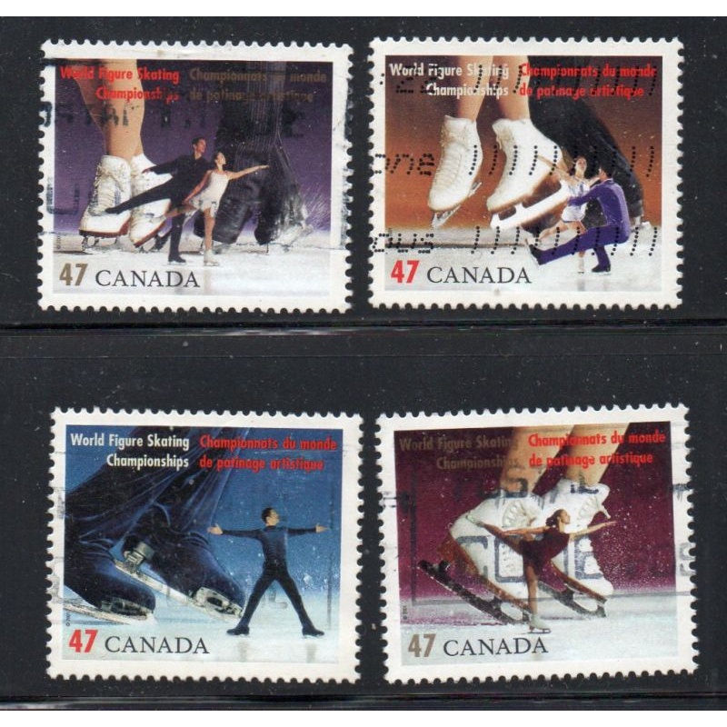 Canada Sc 1889-1890 2001 Figure Skating Championships stamps  set used