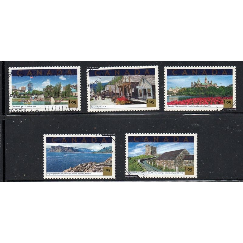 Canada Sc 1904a-e 2001 Tourist Attractions stamps  set used