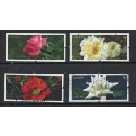 Canada Sc 1911-1914 2001 Roses self adhesive stamp set used