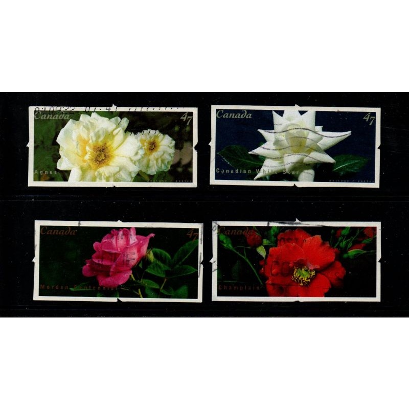 Canada Sc 1911-14 2001 Roses stamp set used