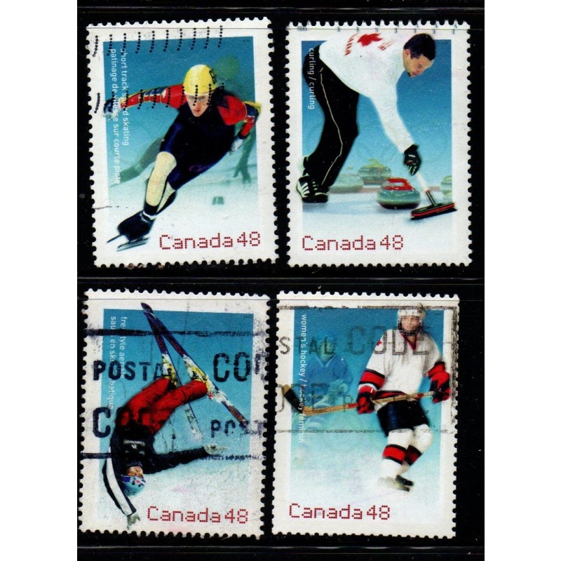 Canada Sc 1936-1939 2002 Winter Olympics stamp set used