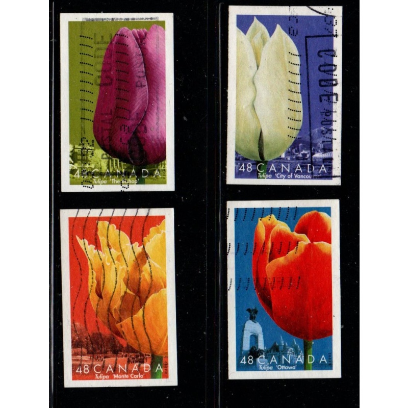 Canada Sc 1946a-d 2002  Tulips stamp set used