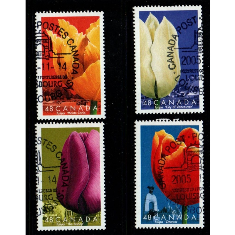 Canada Sc 1947a-d 2002  Tulips stamp set used