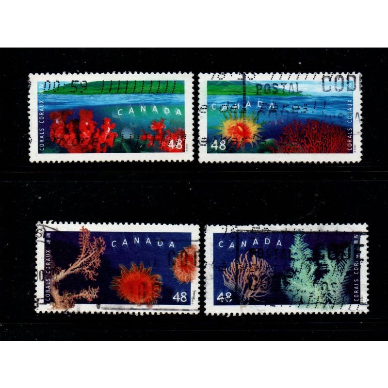 Canada Sc 1948-1951 2002 Corals stamp set used