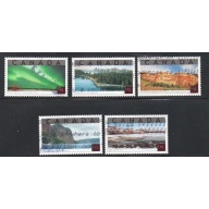 Canada Sc 1953a-e  2002 Tourist Attractions stamp set used