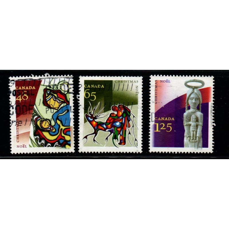 Canada Sc 1965-67  2002 Christmas stamp set used