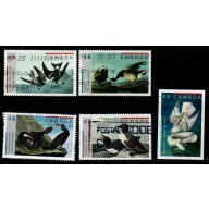 Canada Sc 1979-1983 2003 Audubon Birds stamp set used