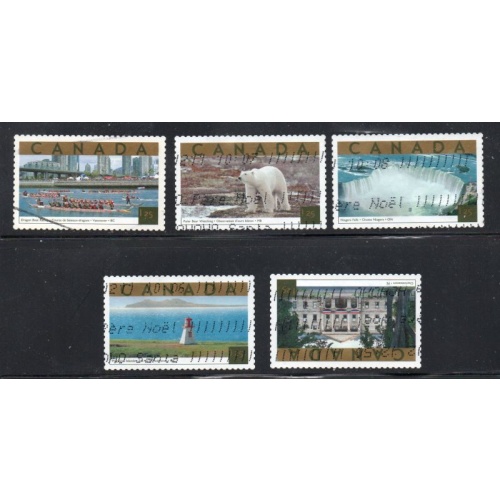 Canada Sc 1990a-e  2003 Tourist Attractions stamp set used