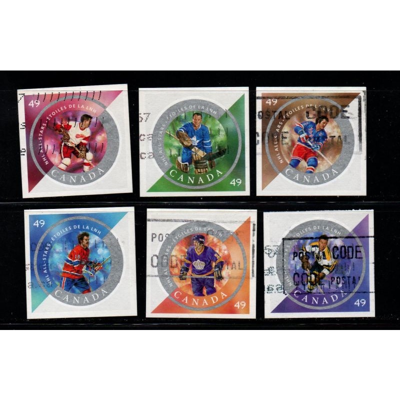 Canada Sc 2018a-f 2004 NHL All  Stars stamp set used